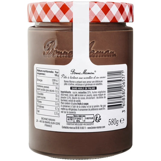 Bonne maman Hazelnut & cocoa spread 580g