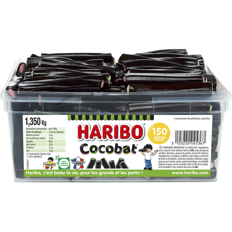 Haribo Cocobat licorice 150pc