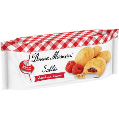 Bonne Maman Sesame and raspberry shortbread 150g