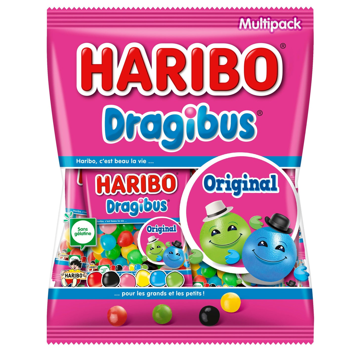 Haribo Dragibus multipack - Le sachet de 250g Original HARIBO Dragibus  sweets from France